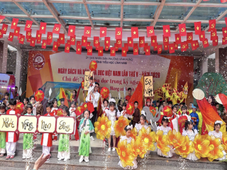 Trường Tiểu học Lĩnh Nam tưng bừng với Ngày hội sách “Văn hóa đọc trong kỷ nguyên số”